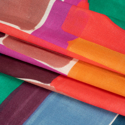 Mood Exclusive Berry Building Blocks Cotton Crepe Panel Folded