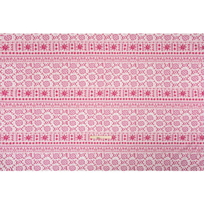 Mood Exclusive Pink Polygon Petals Cotton Crepe Full