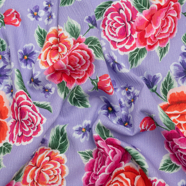 Mood Exclusive Lilac Bountiful Bushes Slubbed Gauzy Cotton Woven