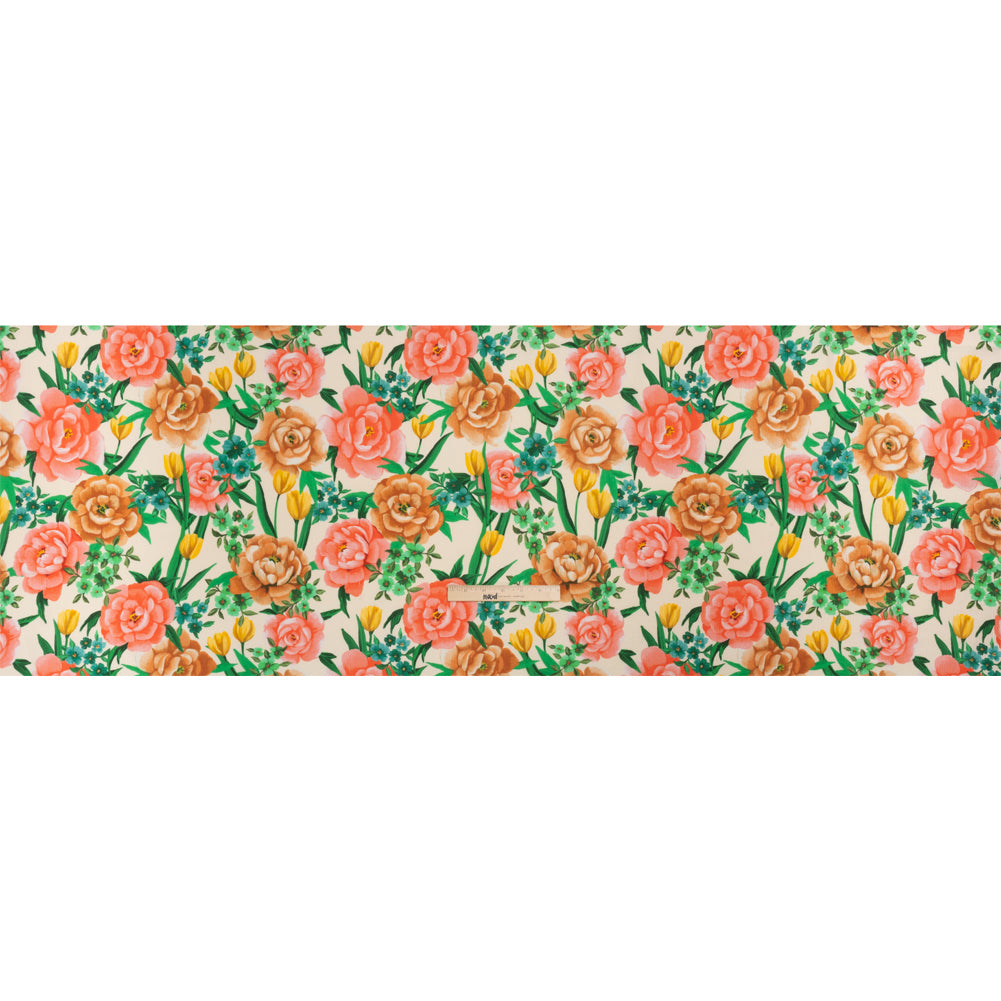 Mood Exclusive Cream Rose Dawn Slubbed Gauzy Cotton Woven Full