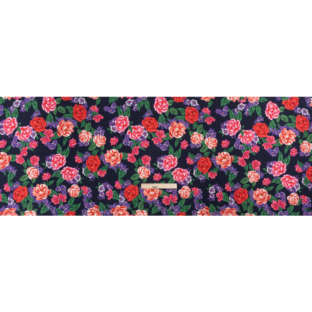 Mood Exclusive Navy Suitor's Pursuit Slubbed Gauzy Cotton Woven Full