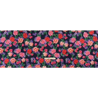 Mood Exclusive Navy Suitor's Pursuit Slubbed Gauzy Cotton Woven Full