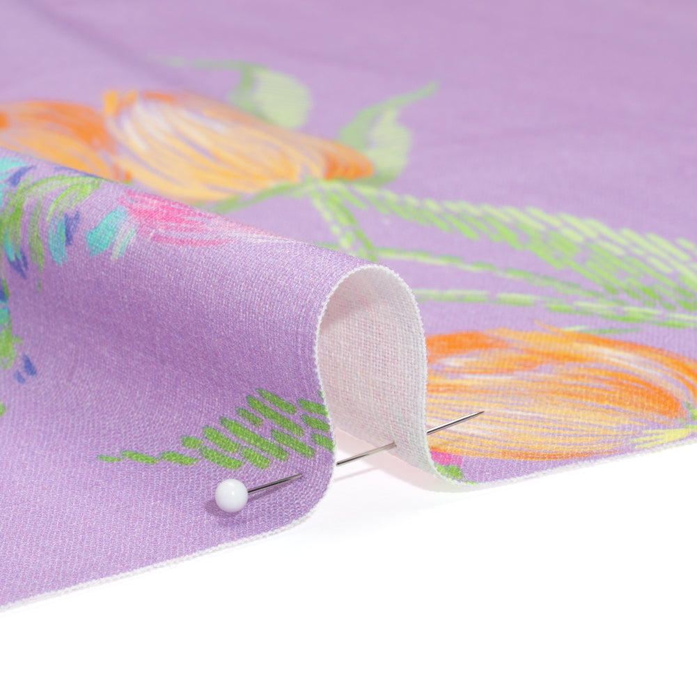 Mood Exclusive Lilac Stitch by Stitch Linen and Cotton Woven Detail