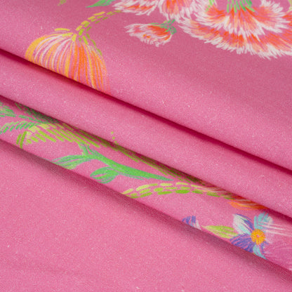 Mood Exclusive Pink Stitch by Stitch Linen and Cotton Woven Folded