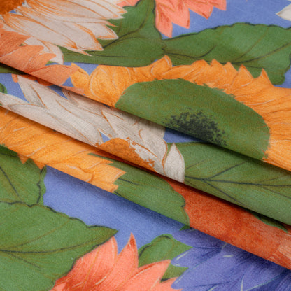 Mood Exclusive Blue September's Show Cotton Crepe Folded