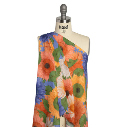 Mood Exclusive Blue September's Show Cotton Crepe Drape