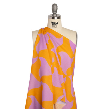 Mood Exclusive Orange Gumdrop Pinwheels Cotton Crepe Drape