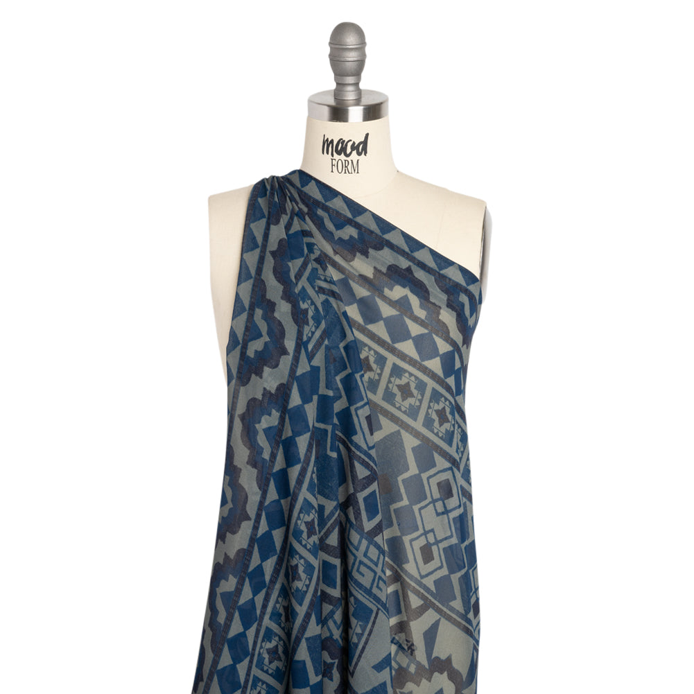 Mood Exclusive Steel Awaiting Eruption Viscose Chiffon Panel Detail
