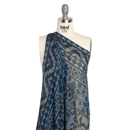 Mood Exclusive Steel Awaiting Eruption Viscose Chiffon Panel Detail