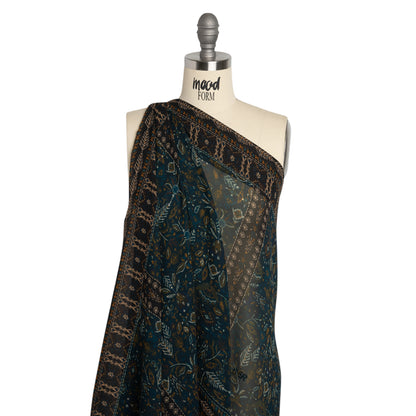 Mood Exclusive Navy My Embroidered Life Viscose Chiffon Panel Detail