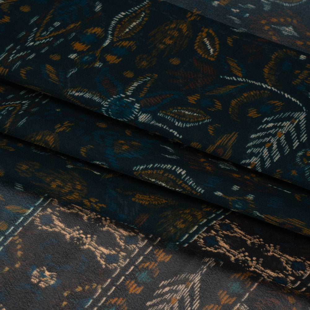 Mood Exclusive Navy My Embroidered Life Viscose Chiffon Panel Full