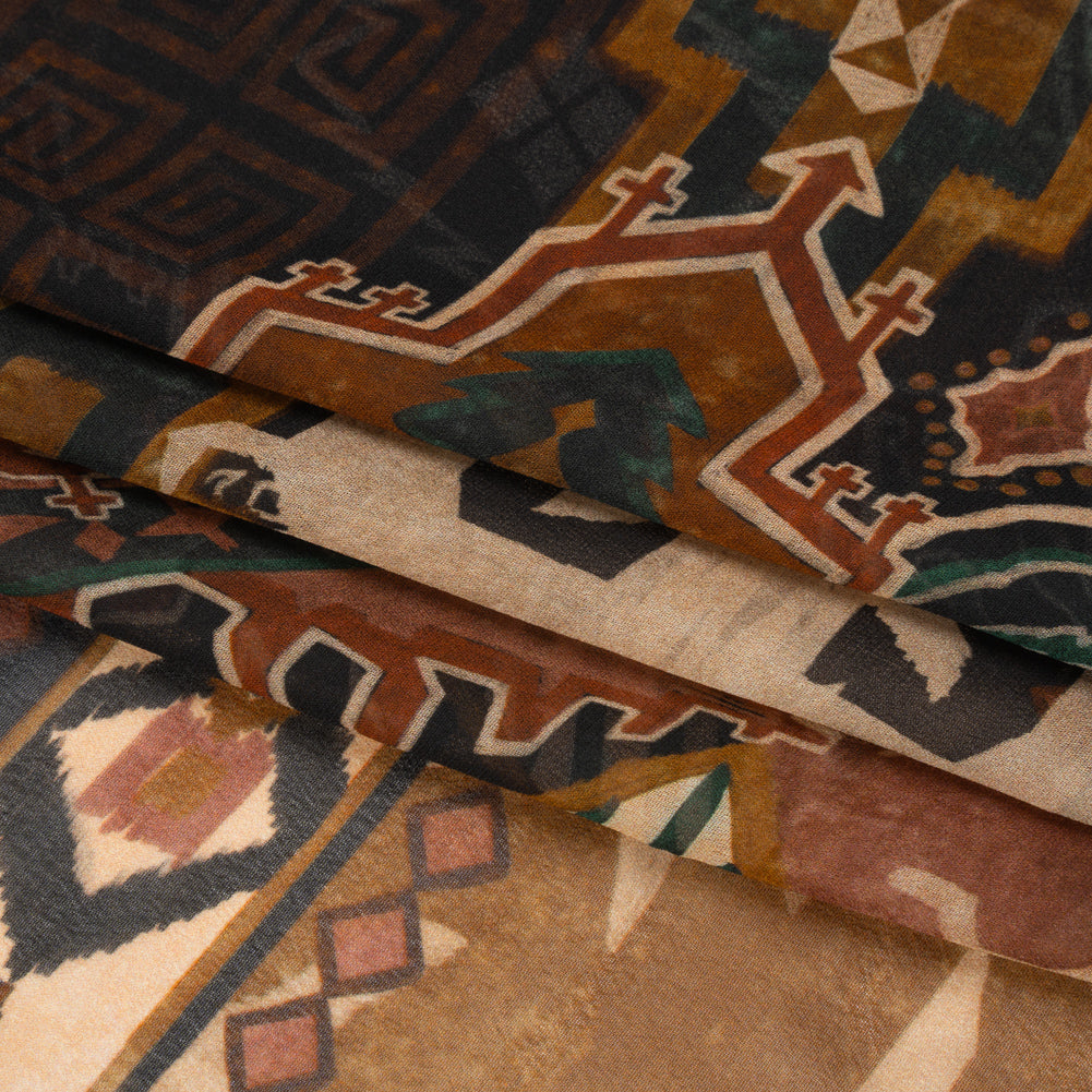 Mood Exclusive Brown Pathway Prowler Viscose Chiffon Full