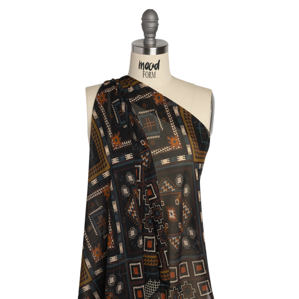 Mood Exclusive Black Anything But Deserted Viscose Chiffon Detail