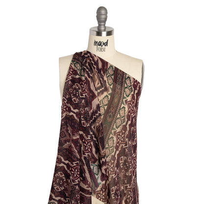Mood Exclusive Plum Maze Markings Viscose Chiffon Detail