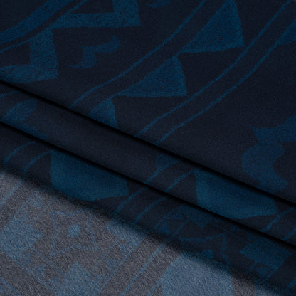 Mood Exclusive Navy Awaiting Eruption Viscose Chiffon Panel Full