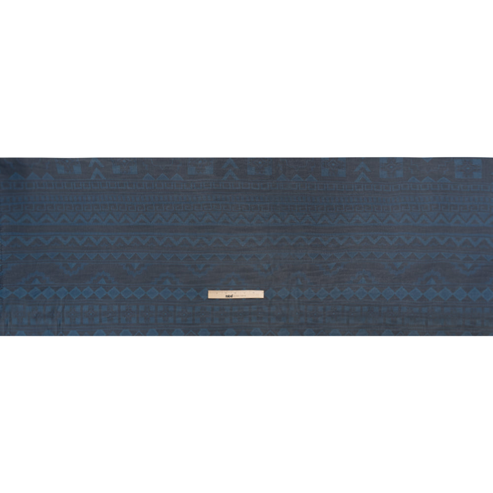 Mood Exclusive Navy Awaiting Eruption Viscose Chiffon Panel Drape