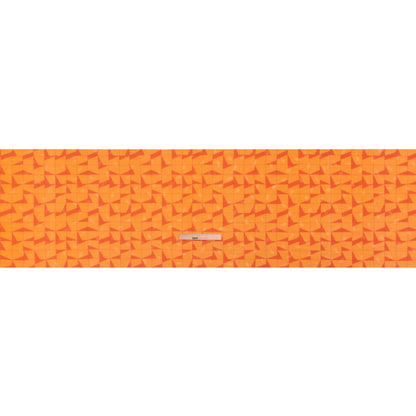 Hands Viscose Jacquard Print - Orange Broken Squares - Mood Exclusive Theorem Thoughts Drape