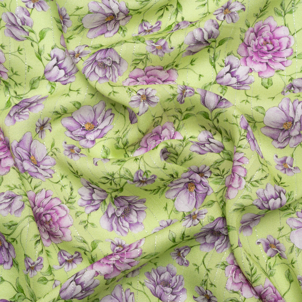 Mood Exclusive Fresh Fragrances Metallic Striped Viscose Dobby