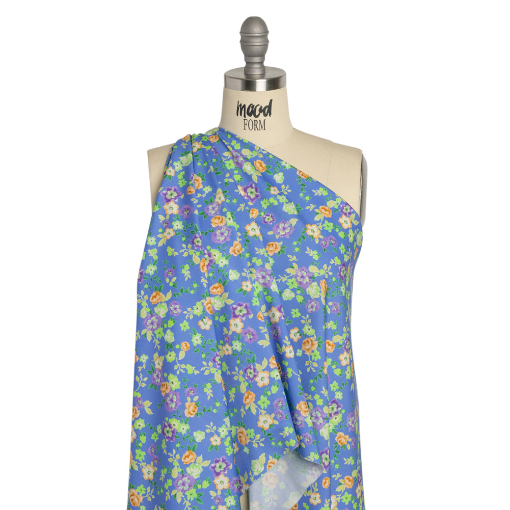 Mood Exclusive Blue Inch by Inch Stretch Cotton Poplin Drape