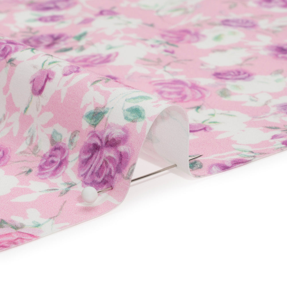 Mood Exclusive Pink Pickings Stretch Cotton Poplin Detail