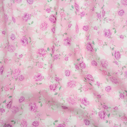 Mood Exclusive Pink Pickings Stretch Cotton Poplin