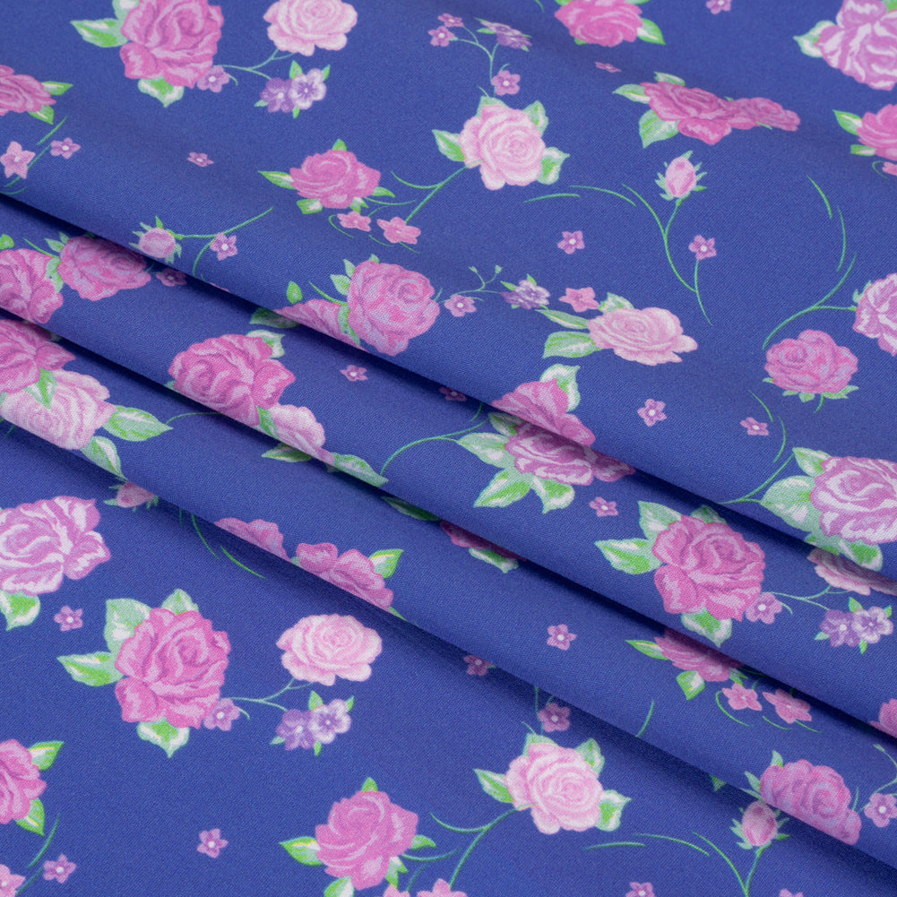 Mood Exclusive Blue Little Romantic Stretch Cotton Poplin Folded