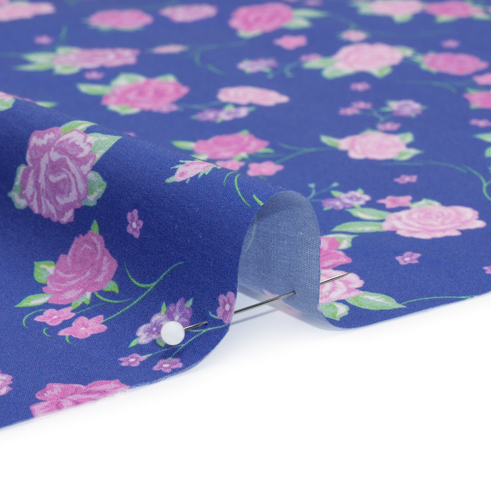 Mood Exclusive Blue Little Romantic Stretch Cotton Poplin Detail