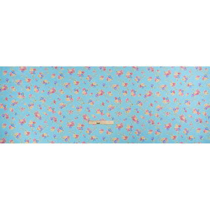 Mood Exclusive Blue Aromatic Enchantments Stretch Cotton Poplin Full