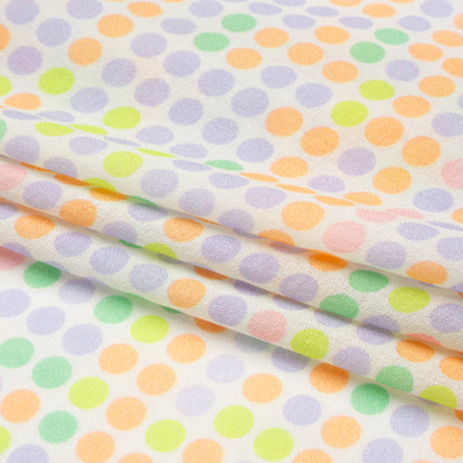 Mood Exclusive White Candy Buttons Cotton Crepe Folded