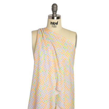 Mood Exclusive White Candy Buttons Cotton Crepe Drape