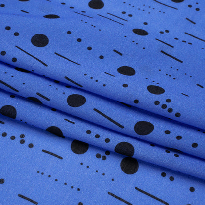 Mood Exclusive Blue Dot-Dash Decode Cotton Crepe Folded