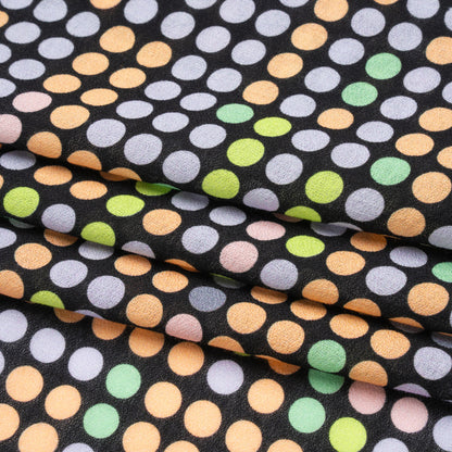 Mood Exclusive Black Candy Buttons Cotton Crepe Folded