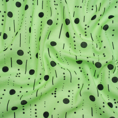 Mood Exclusive Mint Dot-Dash Decode Cotton Crepe