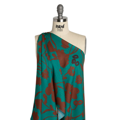 Mood Exclusive Teal Oliva Indulgence Viscose Woven Detail