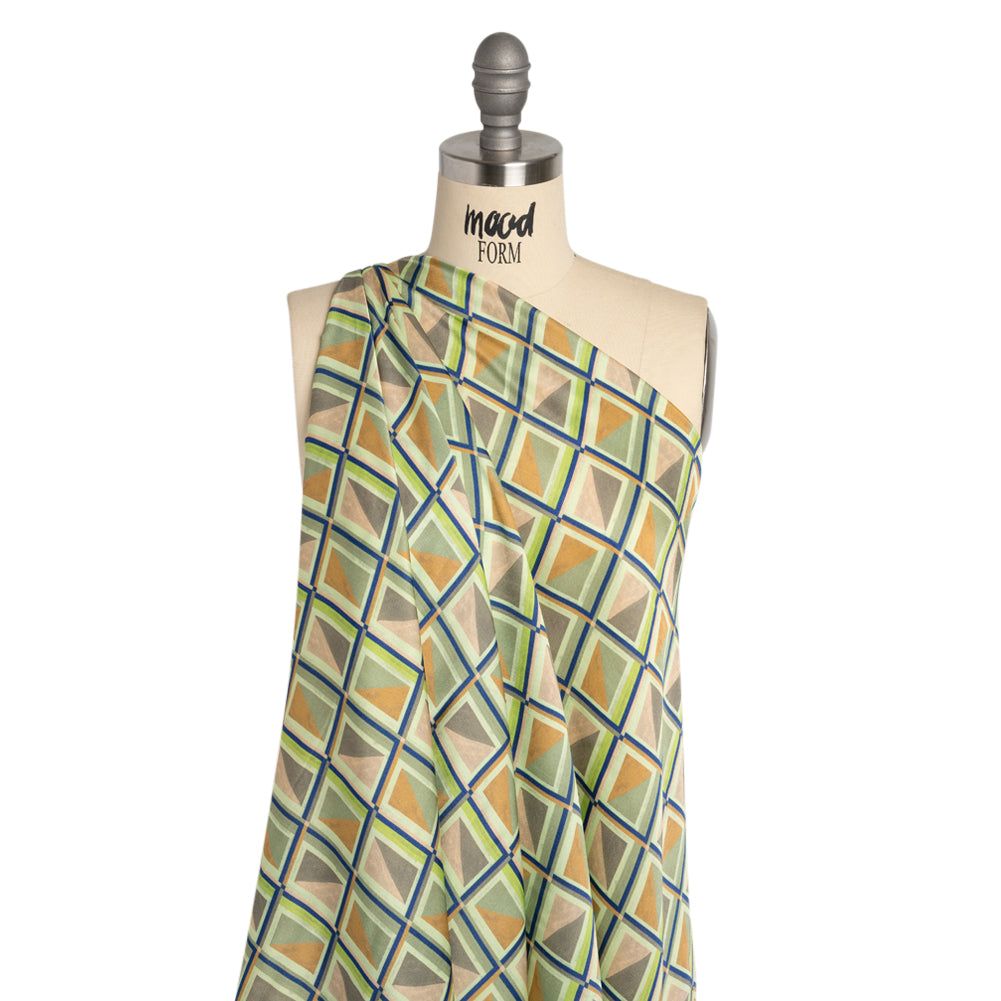 Mood Exclusive Geometric Critic Striped Viscose Dobby Detail