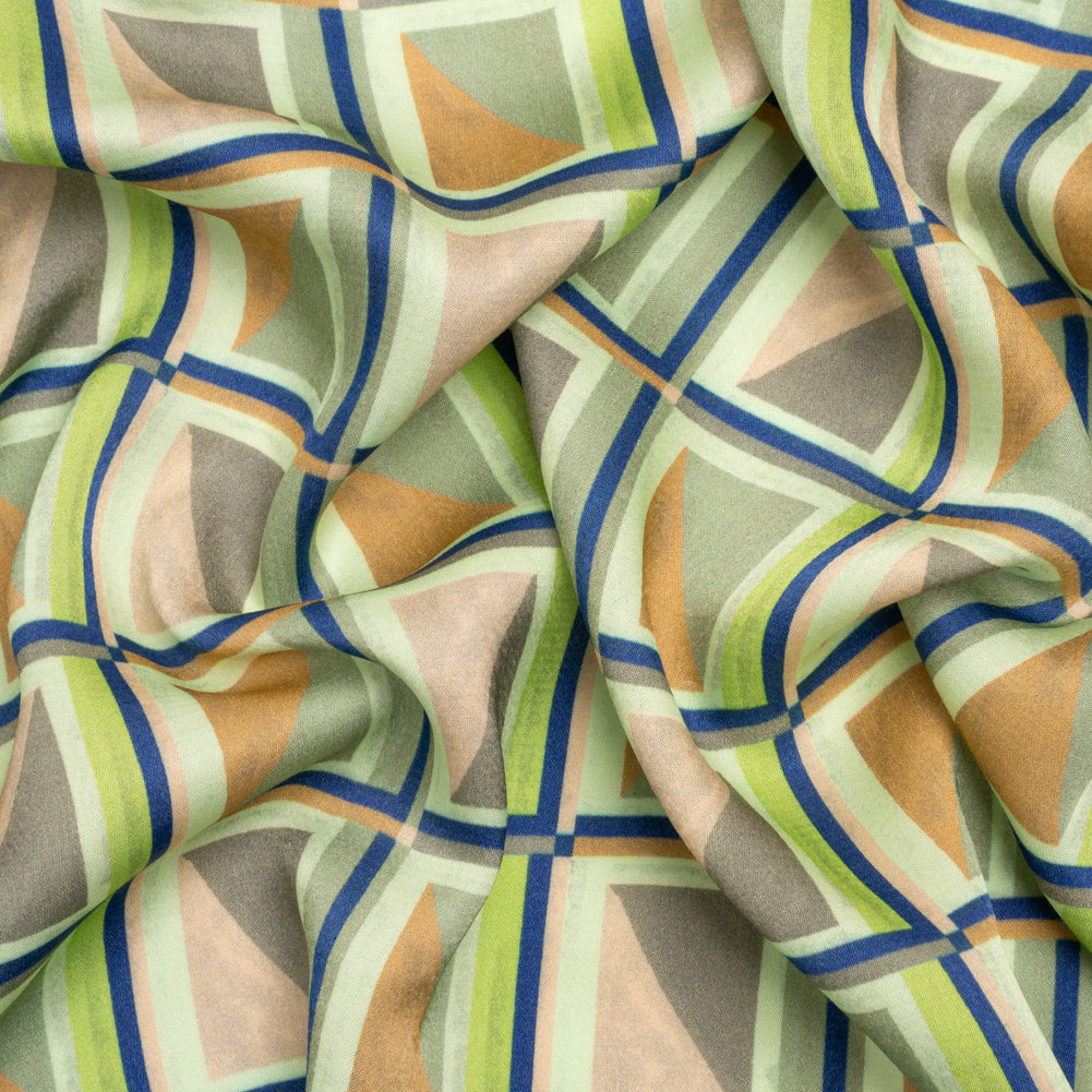 Mood Exclusive Geometric Critic Striped Viscose Dobby