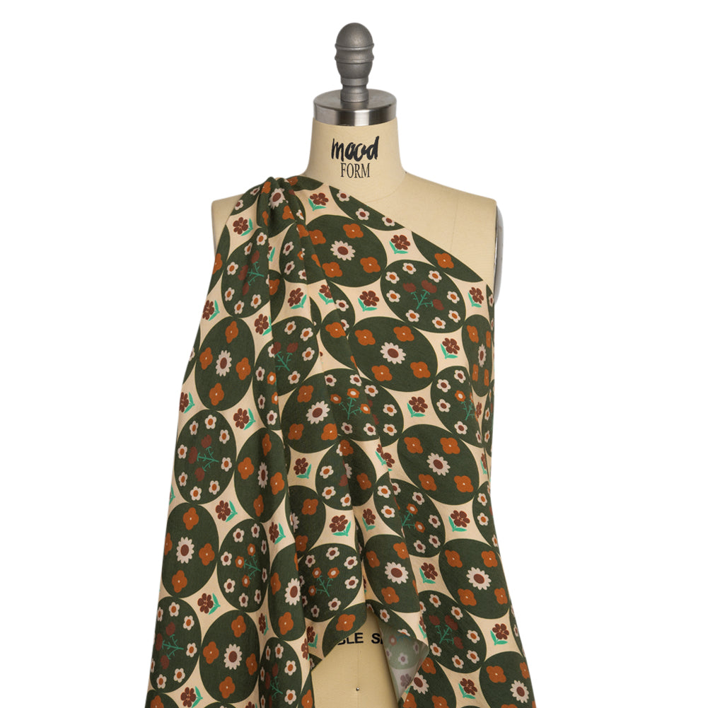 Mood Exclusive Polka Dot Lawn Stretch Viscose and Polyamide Twill Detail