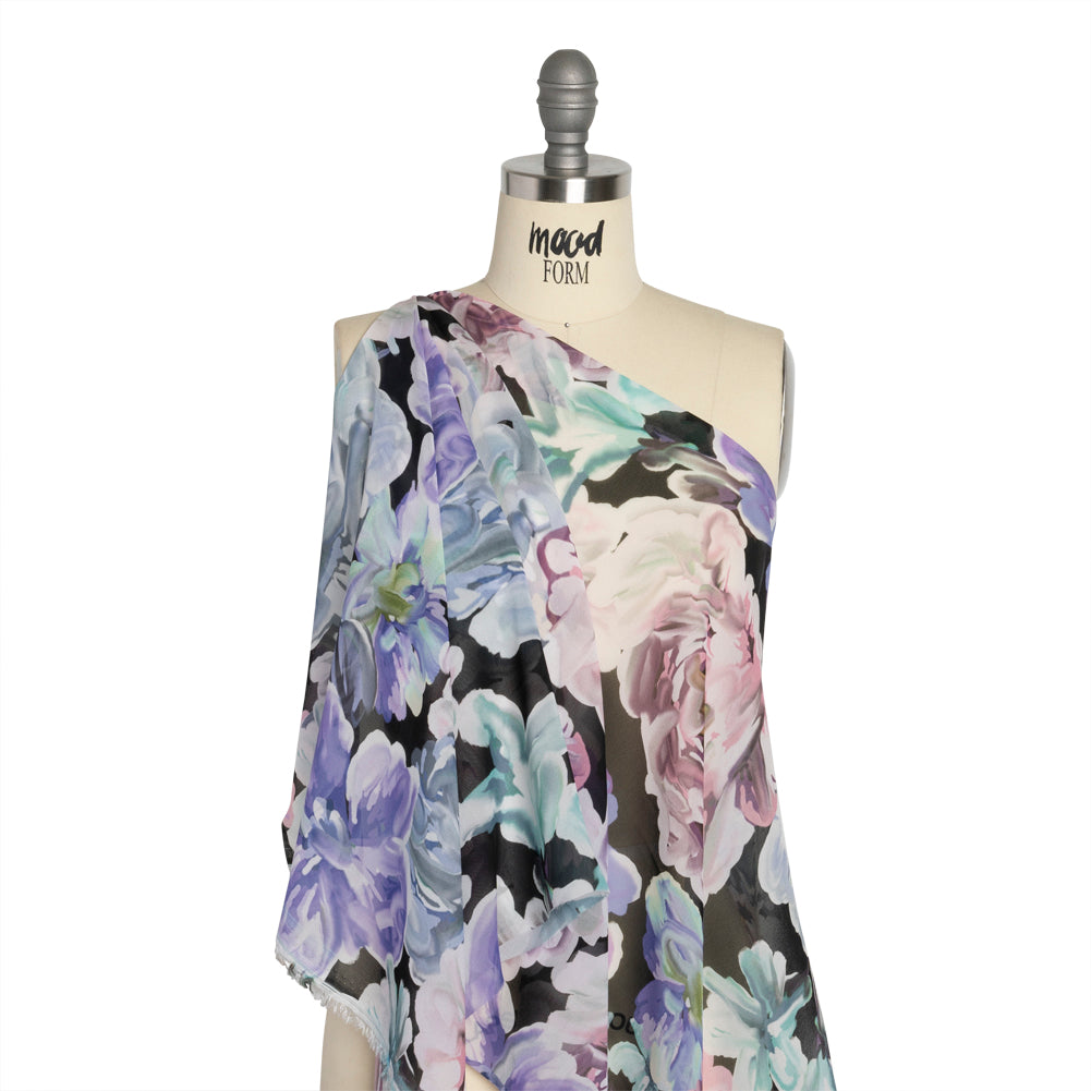 Mood Exclusive Purple Aromatic Affections Viscose Chiffon Detail