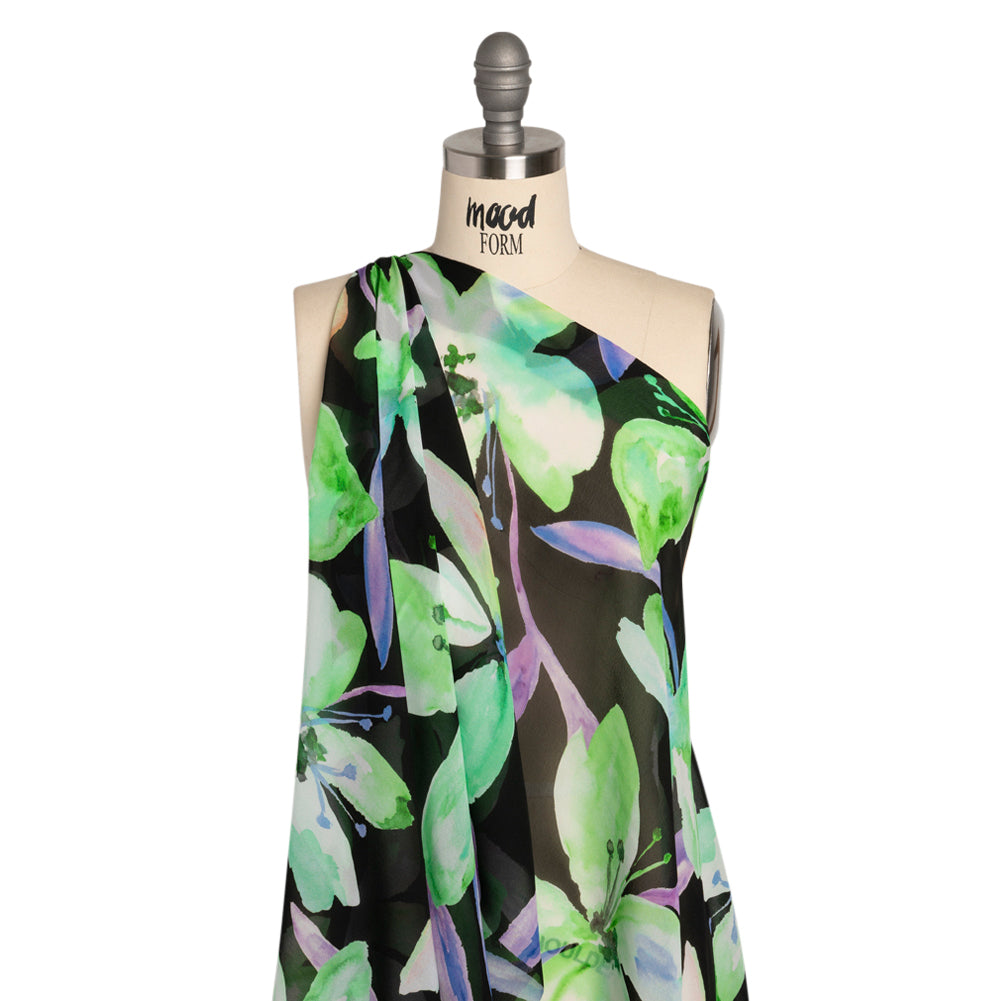 Mood Exclusive Green Orchid Overture Viscose Chiffon Detail