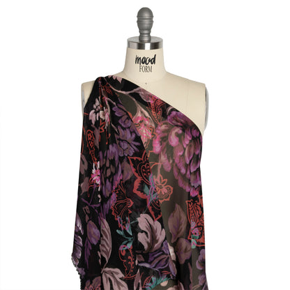 Mood Exclusive Red Ballroom Botanicals Viscose Chiffon Detail