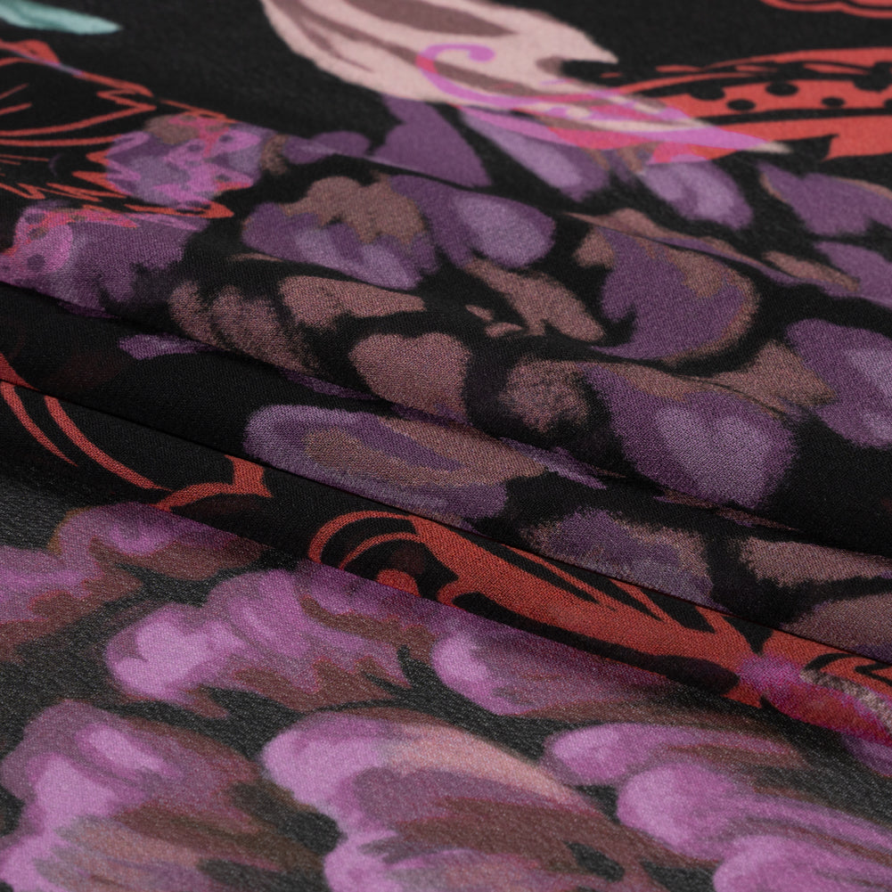 Mood Exclusive Red Ballroom Botanicals Viscose Chiffon Full