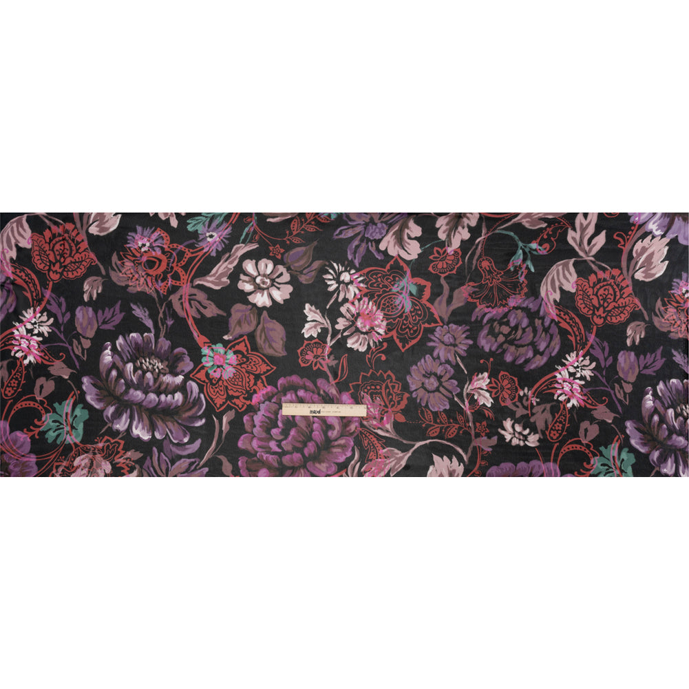 Mood Exclusive Red Ballroom Botanicals Viscose Chiffon Drape