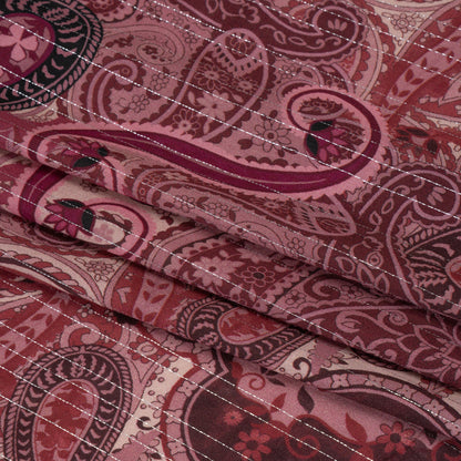 Mood Exclusive Plum Vision Metallic Striped Viscose Dobby Full