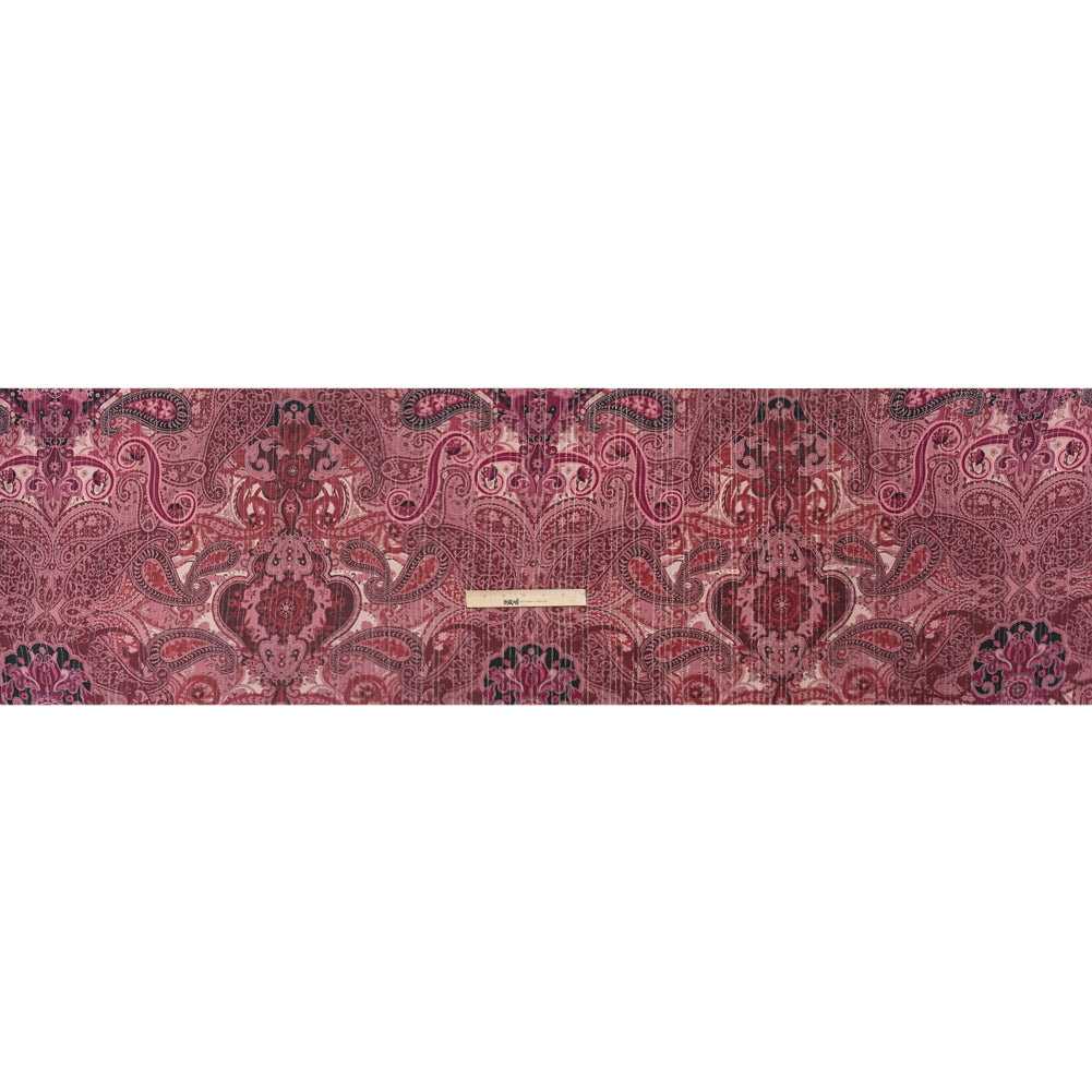 Mood Exclusive Plum Vision Metallic Striped Viscose Dobby Drape