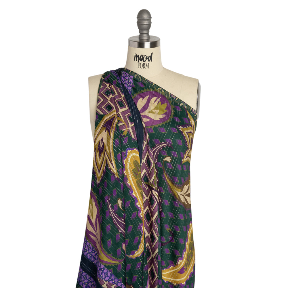 Mood Exclusive Pretty for Paisley Metallic Striped Viscose Dobby Detail