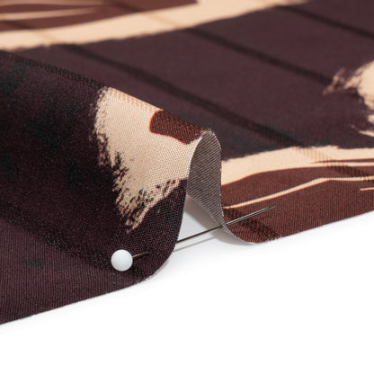 Striped Viscose Jacquard Print - Burgundy Floral - Mood Exclusive Simple Luxuries Folded