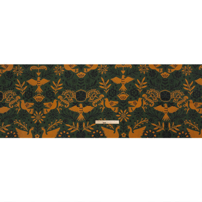 Mood Exclusive Green Feathered Folklore Sustainable Viscose and Polyester Twill Drape