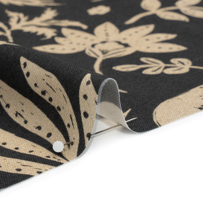 Mood Exclusive Black Pheonix Flowers Sustainable Viscose and Polyester Twill Folded