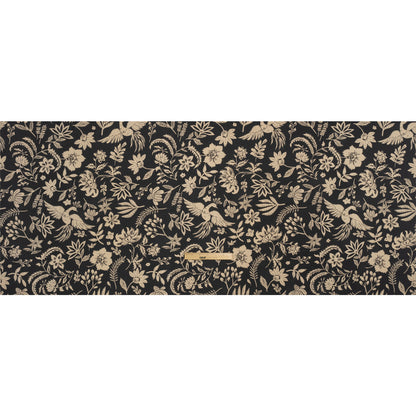 Mood Exclusive Black Pheonix Flowers Sustainable Viscose and Polyester Twill Drape