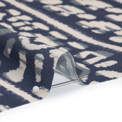 Mood Exclusive Blue Sun Carvings Sustainable Viscose and Polyester Twill